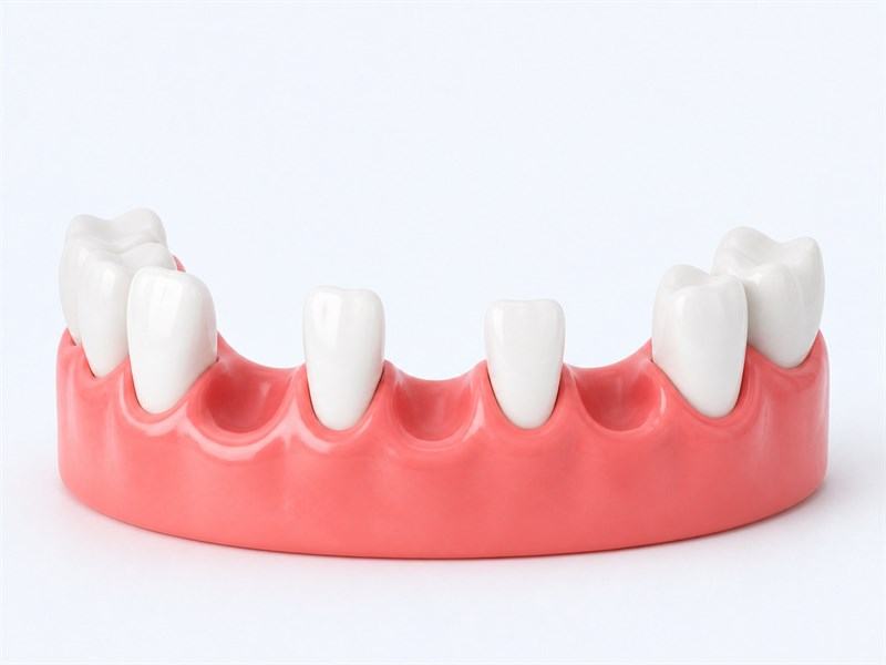 Arcada dental con ausencia de varias piezas