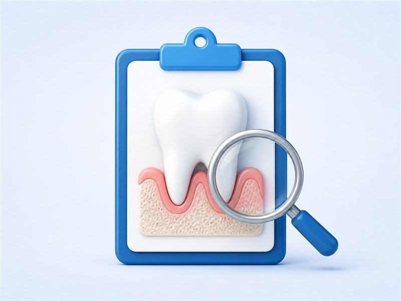 Evaluación clínica de encías y dientes