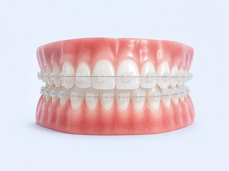 Brackets estéticos de color dental